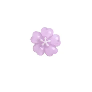 Purple glitter flower resin hair accessory DIY children hairpin decorative patch sweet style