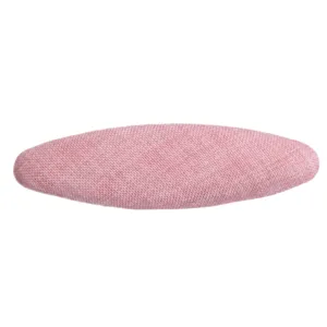 Pink fabric oval hair clip DIY handmade hair accessory cute simple hair pin patch