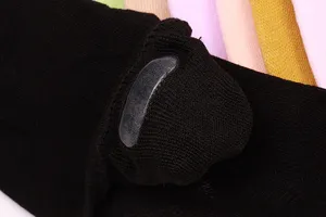 Comfortable women invisible boat socks with silicone anti-slip heel, summer thin casual socks.