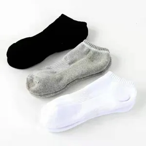 Mens thick towel bottom low cut sports socks, breathable short socks for daily wear.