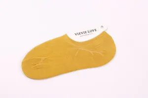 Women solid color invisible boat socks, low cut shallow mouth thin cotton summer socks.