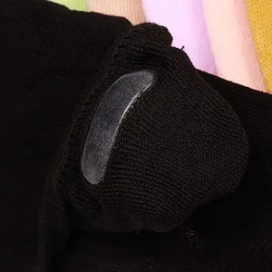 Women's invisible boat socks solid color summer thin low cut anti-slip silicone cotton