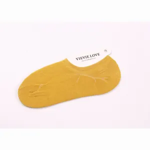 Women invisible socks solid color low cut cotton socks summer thin breathable non-slip