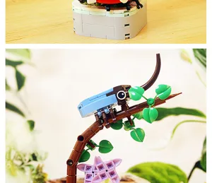 Compatible DIY insect building block set desktop ornament toy gift for creative play