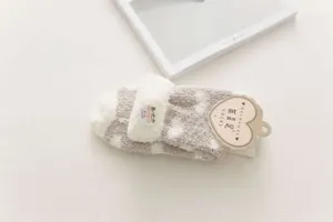 Fuzzy plush warm cozy fuzzy floor socks detail shot soft winter home sleep socks.