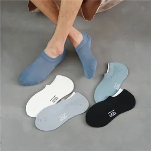 Chaussettes invisibles basses pour hommes, chaussettes d'été en résille respirante et stylée.