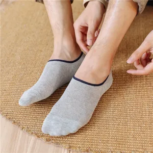 Herren atmungsaktive Mesh Bootssocken, flach geschnittene Sommermode unsichtbare Socken.
