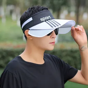 Men's sun visor hat summer outdoor sports anti-UV breathable wide brim adjustable cap