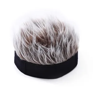 Funny novelty wig cap beanie with spiky hair design, trendy hip hop street fashion hat for party.