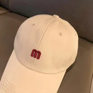 Beige baseball cap for women men casual fashion cotton curved brim sun hat with letter embroidery