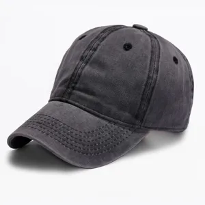 Unisex Washed Cotton Baseball Cap Vintage Solid Color Adjustable Dad Hat Casual Outdoor Sun Protection Sport Hat