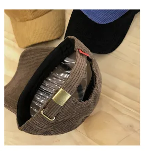 Corduroy baseball cap for women men autumn winter casual adjustable retro hat