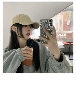 Berretto da baseball tinta unita da donna, cappellino casual in stile coreano per tutti i giorni.
