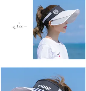 Chapeau de soleil vide pour femmes été protection UV plage en plein air sport décontracté