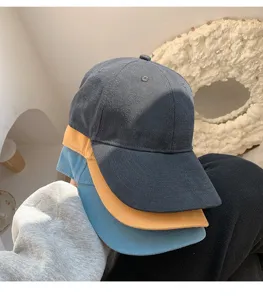 Cappellino da baseball tinta unita casual, corona rigida, streetwear versatile, 3 pz.