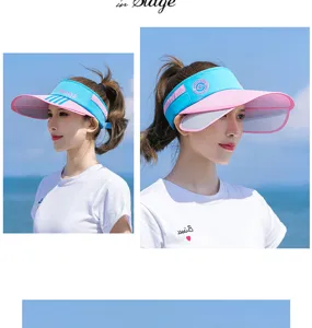 Femme ete chapeau de soleil visiere exterieur protection UV large bord casquette mode