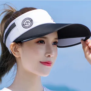 Casquette de Baseball Vide Protection Solaire pour Femmes Grand Bord Extérieur Anti-UV Respirant Chapeau de Soleil d'Été