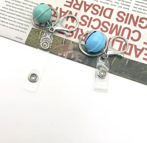 Metal bell keychain and badge strap accessories, colorful DIY hardware clasp parts.