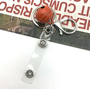 Metal bell keychain with lobster clasp and snap strap for bag DIY craft accessories detail view