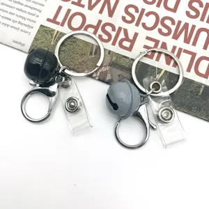 Metal bell keychain with dog hook and clear strap for bags and DIY crafts accessories