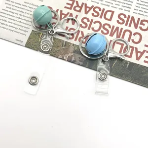 Metal bell keychain and badge lanyard clip set with dog hook for DIY bag accessories main