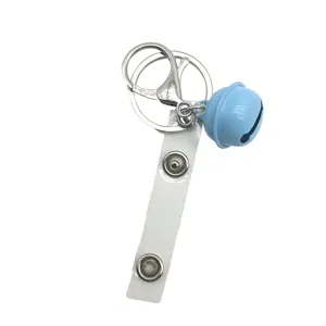 Metal keychain bag charm with bell snap hook DIY luggage accessories pendant for women and girls