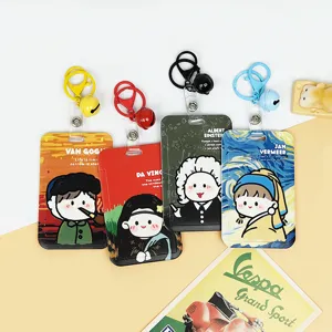 Cartoon celebrity badge card holder bus metro ID card protective case sleeve cute