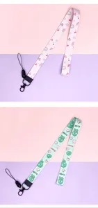 Cute cartoon print lanyard for keys, phones, and ID badges. Durable and stylish neck strap.