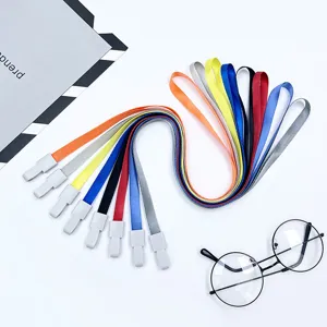 Laccetti colorati per badge con clip in plastica sicure, fettuccia larga 1.0 cm per uffici eventi.