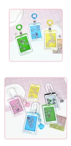 Creative cute animal shaker card holder student ID bus card protective cover with cute charms
