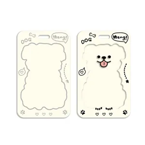 Creative cute dog cartoon card holder student school badge protective case bus subway card cover