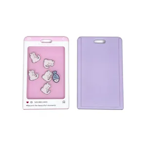 Creative Cartoon Animal Shake Jingle Card Holder Social Media UI Style ID Card Sleeve With Lanyard For Students School Bus Card Protection Case