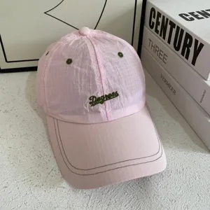 Rosa schnelltrocknende Mesh Baseballcap Detail, atmungsaktiver Sonnenschutz Sport Cap Sommer.