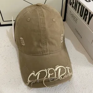 Vintage Distressed Baseballkappe für Damen und Herren, stylischer Streetwear Hut.
