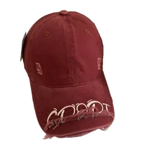 Vintage distressed Letter Baseball Cap Damen Herren Streetwear gebogene Krempe Hut