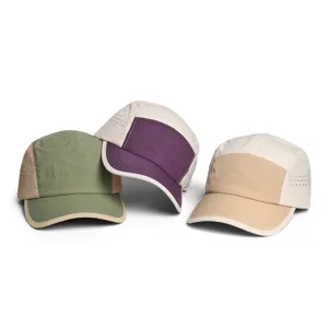 Quick-drying 5-panel sports baseball cap, outdoor breathable running sun hat for men and women