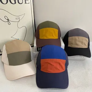 Berretto da Baseball ad Asciugatura Rapida Colorblock Uomo Donna Estivo Traspirante Cappello Trucker Protezione Solare Sportivo Ricamato
