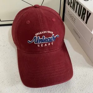 Gorra de béisbol de pana estilo coreano ins con letras bordadas y ala ancha de moda.
