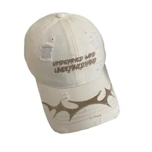 Gorra de béisbol vintage desgastada con bordado, estilo streetwear Y2K para hombres y mujeres.