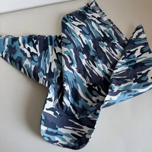 Sombrero hip-hop con camuflaje azul estilo calle verano exterior protección solar bandana