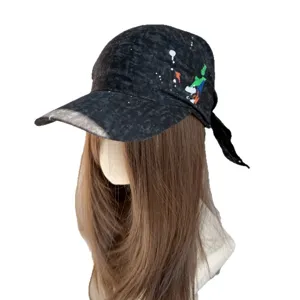Unisex graffiti baseball cap me foulard oura, mavro streetwear stylato kapelo twra.