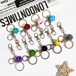 Porte-clés en Alliage Avec Cloche Colorée Porte-clés Avec Fermoir Mousqueton en Métal Pendentif Créatif pour Sac Accessoire Suspendu DIY Pendentif Pour Clés Sac à Dos Décoration Sac