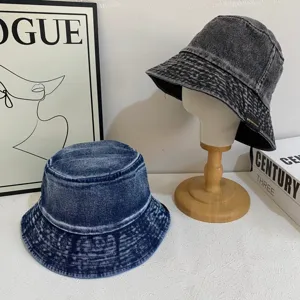 Vintage gewaschene Jeans Fischerhut für Damen und Herren, lässiger Retro Sonnenschutz Hut.