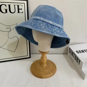 Klassischer Denim-Eimerhut für Damen und Herren, vintage gewaschener Sonnenschutzhut.