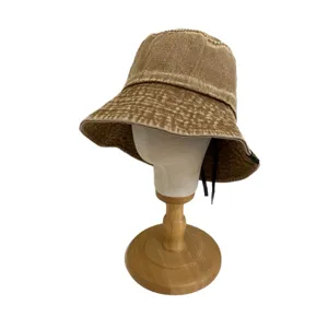 Vintage gewaschene Denim Eimerhut für Damen und Herren, lässige Retro Sonnenschutz Hut.