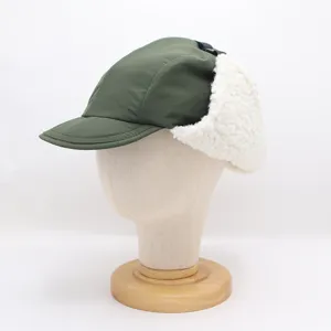 Chapeau d'hiver chaud en peluche avec protège-oreilles coupe-vent pour homme et femme
