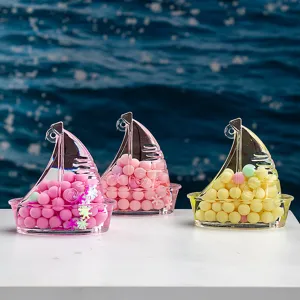 Charm pendentif boules colorées voilier transparent décoration de bureau style océan
