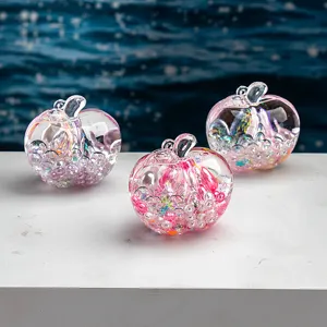 Bouteille de Sable Mouvant à l'Huile de Pomme de Noël Créative Ornement de Bureau Paillettes Liquides Gadget Anti-Stress Mignon Décoration de Maison