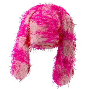 Fluffy plush rabbit ear hat winter warm shaggy knit cap cute streetwear ushanka unisex