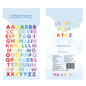Foglio Adesivo Impermeabile In Epossidica Glitter Lettere E Numeri Inglesi Scintillanti Decalcomania Per Diario Scrapbook DIY
